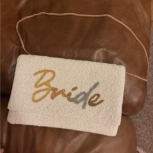 Beaded bride purse